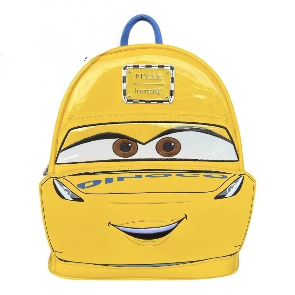 NWT Loungefly Pixar Disney Cars Cruz Ramirez Dinoco Yellow Backpack LE Racecar